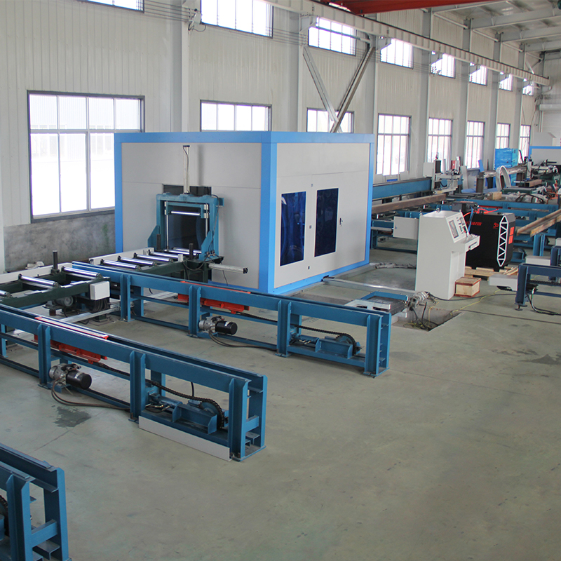 Automatic beam cnc plasma flame cutting beveling machine robotic steel beam coping machine