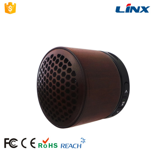 Mini altavoz Bluetooth de bambú inalámbrico portátil con manos libres