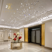 Art Retro Hanging Large Crystal Hallway Chandelier Lighting