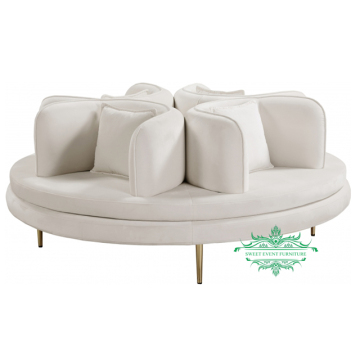 Suede 4 Seater Round Event Sofa: The Perfect Addition to Your Space