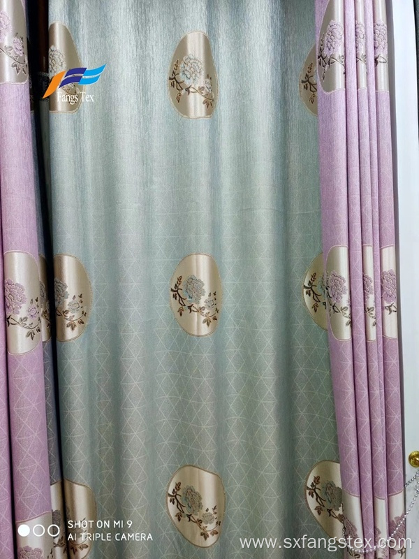 Elegant Home Textile Embroidery Polyester Curtain Fabric