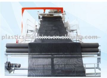 Drainage net production line, plastic machine