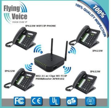 voip solution wireless pbx telephone system,50 extensions,8 sip trunks for SME/soho APX9102