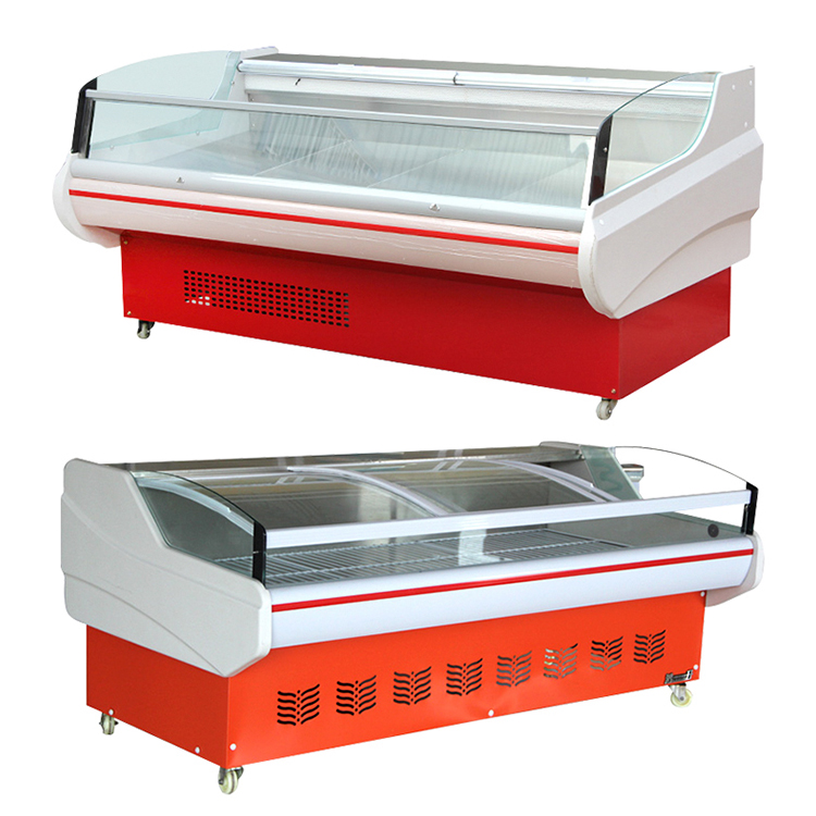 supermarket chicken fish cooler and freezer cabinet for fresh meat