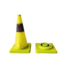 Collapsible Green Traffic Cone Pole 250x250x450mm, 1kg/pc - Security & Protection Facility