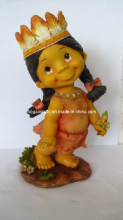 OEM Polyresin Handicraft Indian Small Girl Figurine