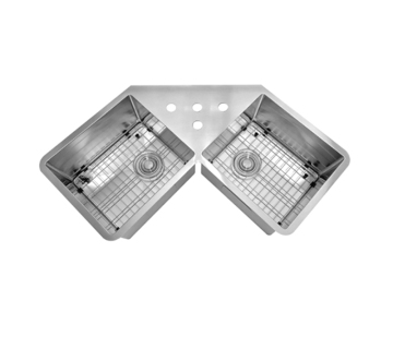 Meiao Double-basin Corner Kitchen Sink