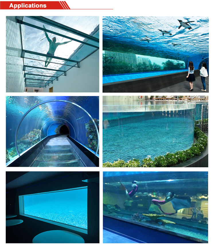 Durable low price exported acrylic plexiglass board for aquarium plastic fish