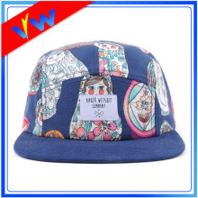 Dye Sublimation Woven Label 5 Panel Hat