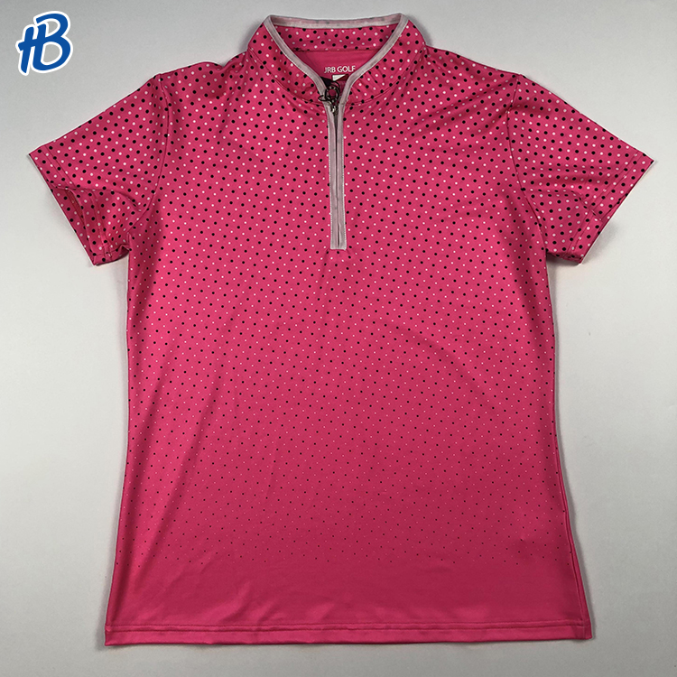 custom logo unisex pink polo shirts