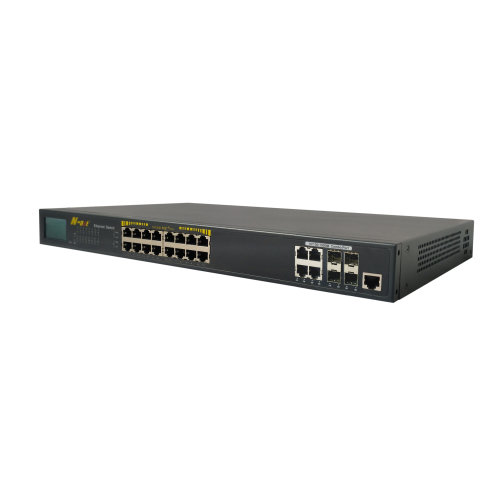 Managed 16 PortS POE Switch with LCD Monitor