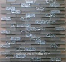 Strip Broken Cracked Glass Mosaic Tile,Galaxy Black Tile,Price For Mosaic Tiles