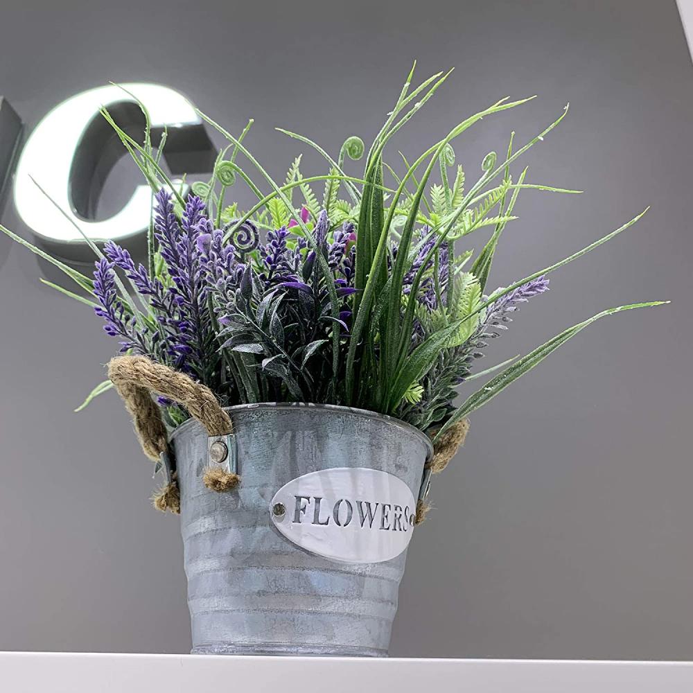 Plantas artificiales flores de lavanda falsas