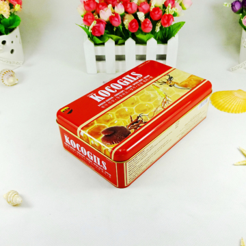 wholesale rectangle colored logo custom poker cards tin box