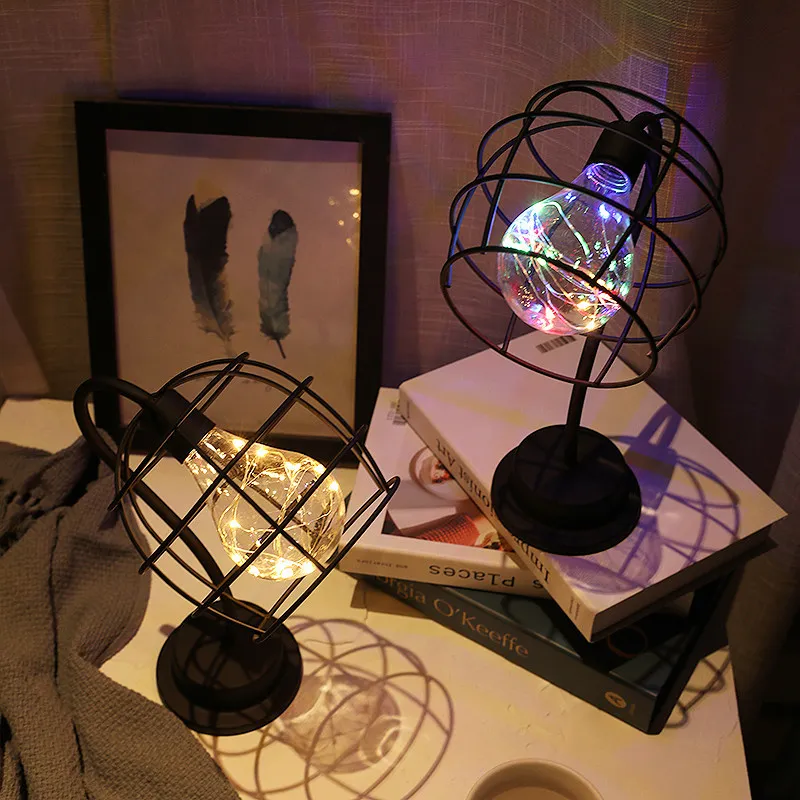 Stylish Red Lantern Glass LED Table Lamp for Holiday Decor