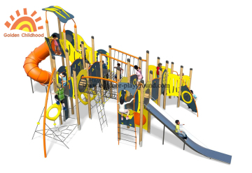 Outdoor HPL Muti-functional Structure Slide For Children