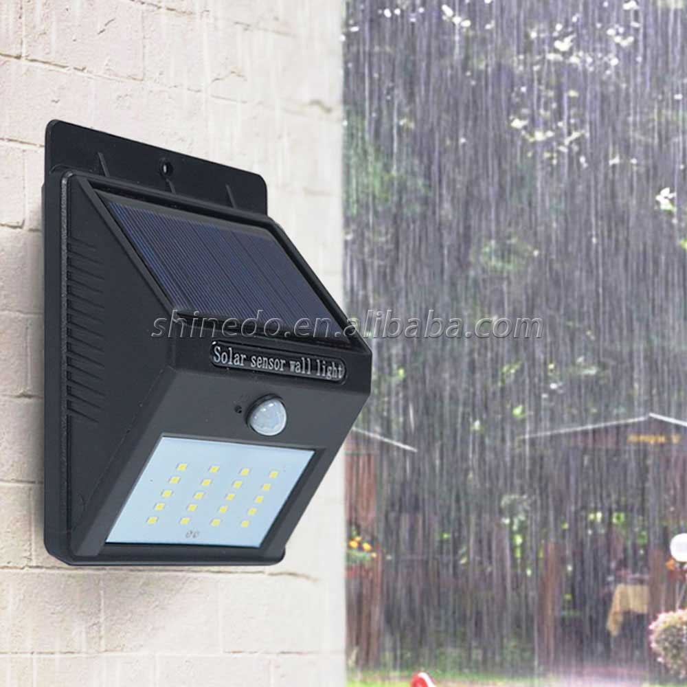 New Arrival Super Bright Waterproof Outdoor Led Solar Sensor Wall Light For Garden, Garage, Pathway