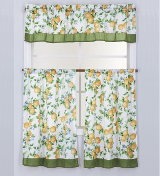 Grace Fruit Kitchen Curtains with Lemons
