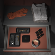 Adjustable Damping Sliding Wardrobe: Multifunctional Closet Accessories with Leather Storage Boxes and Baskets