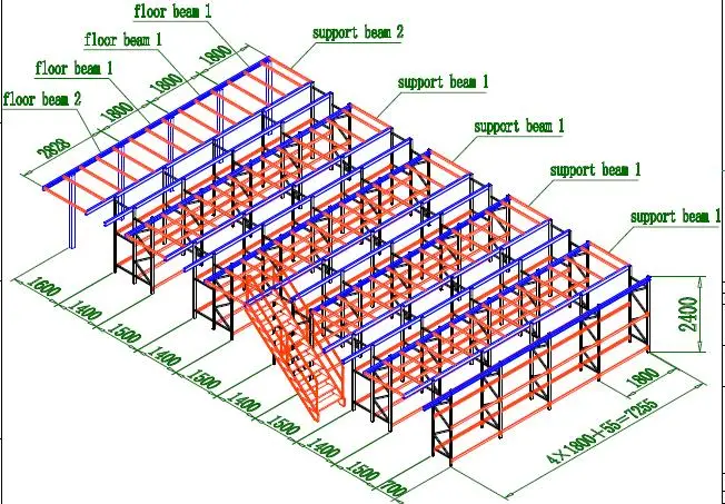 OEM Customized Warehouse Multi Level Steel Mezzanine Rack