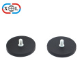 Neodymium Rubber Coated Magnet with External Thread