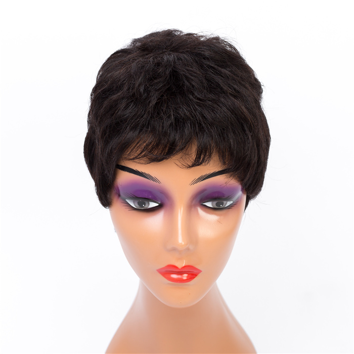 Wholesale Unprocessed Virgin Brazilian Human Hair Short Cut  Wigs For Women Human Hair