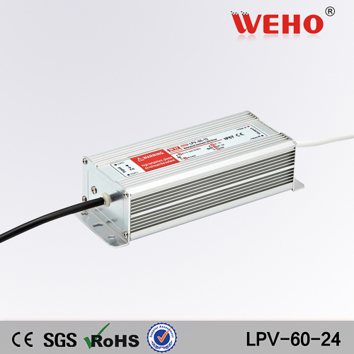 60w 24v lpv-60-24 with ce rohs waterproof led driver psu transformer