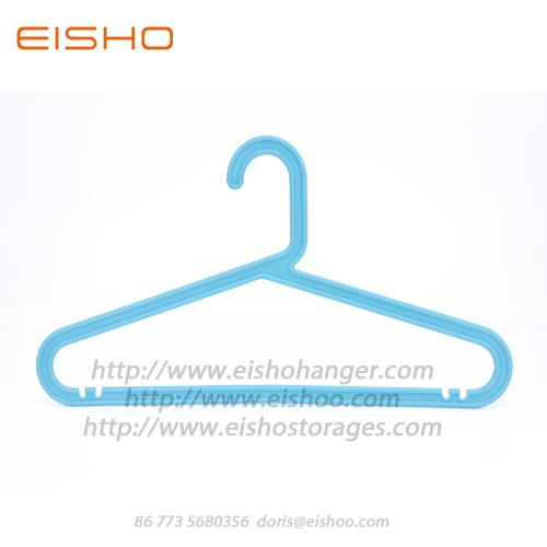 EISHO Adult Blue Recycle Flat Plastic Hangers