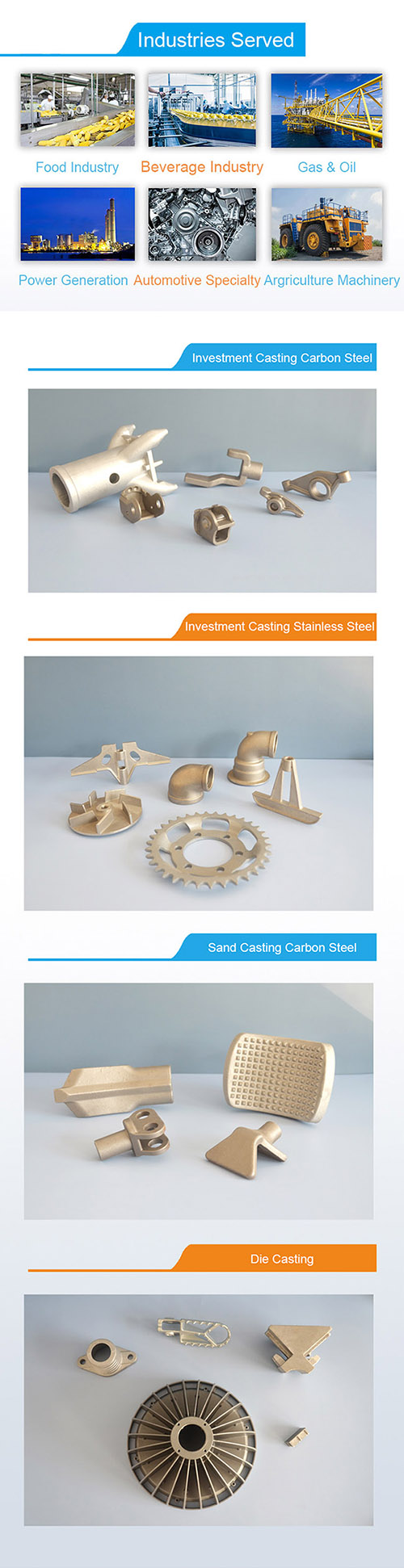 Investment casting 35CrMo for meat grinder blade