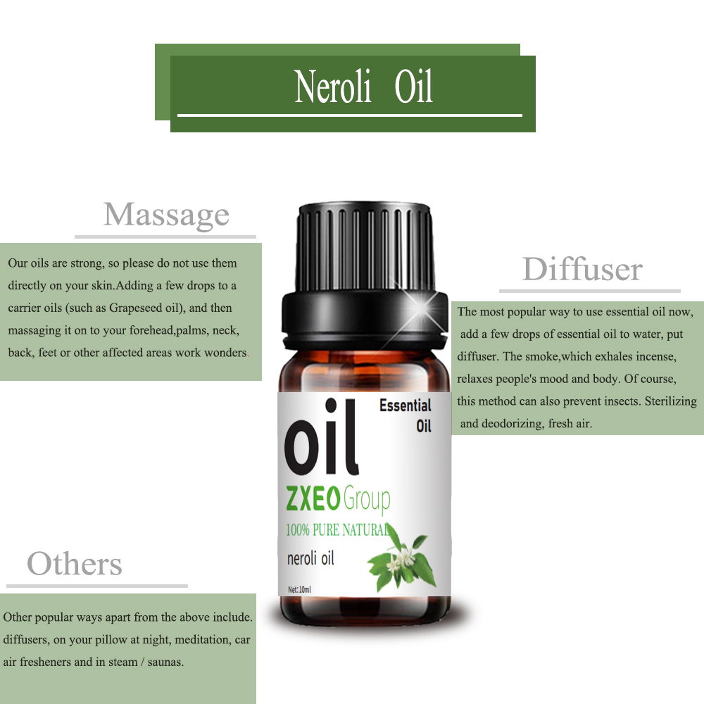 Huiles naturelles non diluées huile essentielle de néroli de qualité thérapeutique