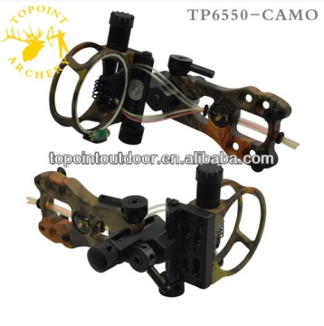 Topoint Archery,5 Pin Bow sights,TP6550-CAMO,5 pin Bow sights,Micro adjust,Tool less design,camo version