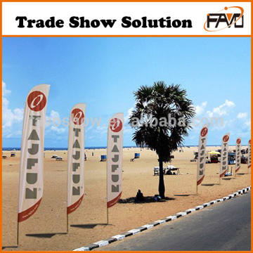 Custom Printed Advertising Canvas Flag For Trade Show