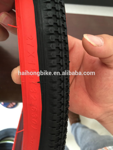 27*11/4 durable bike tires/coloured road bike tyres/two color bike tyres