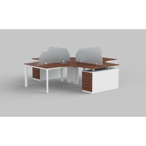 Modern Office Furniture 4 Seats Office Partition Workstation