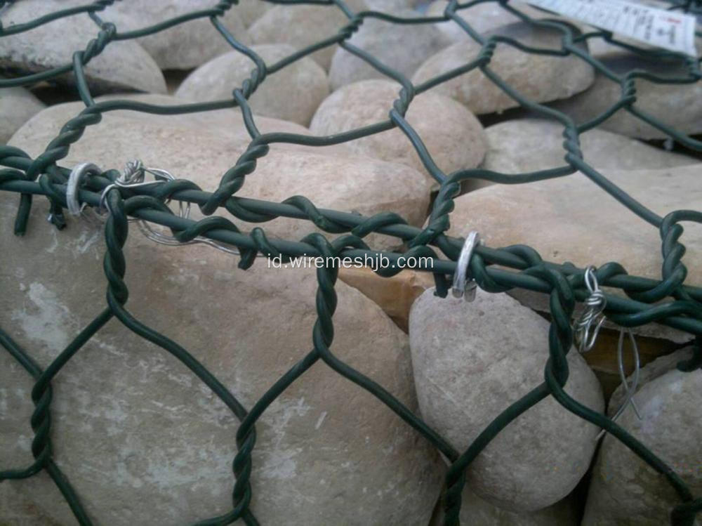 3,5 mm Galvanized Gabion Box untuk River Bank Project