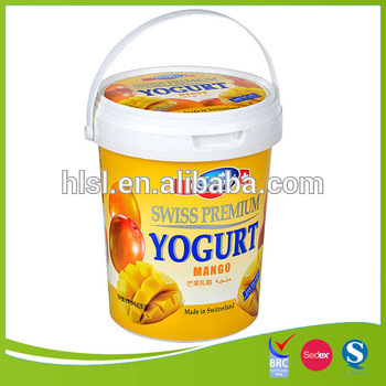 IML pp plastic yogurt pot with lid