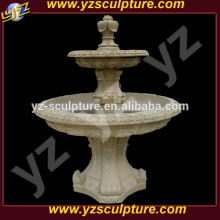 Antique Carved Sandstone water Fountain with pots
