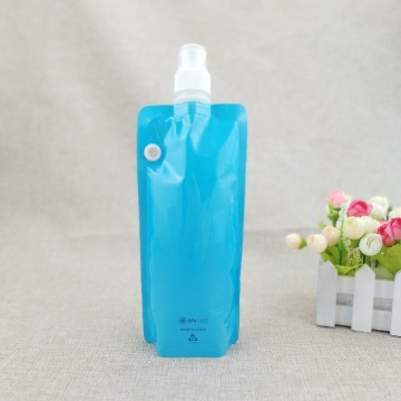 Customized reusable bottle-shaped plastic standing-up bag