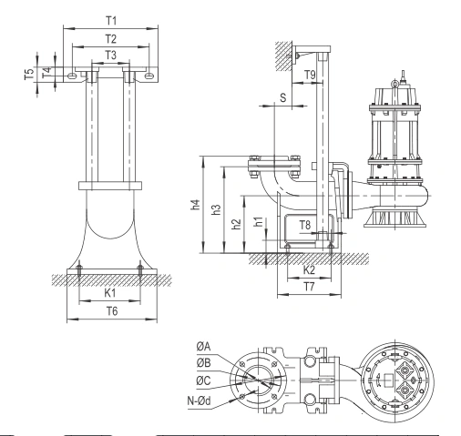 Auto Coupling System for Submersible Sewage Pump