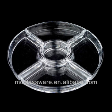 Glass divided plate