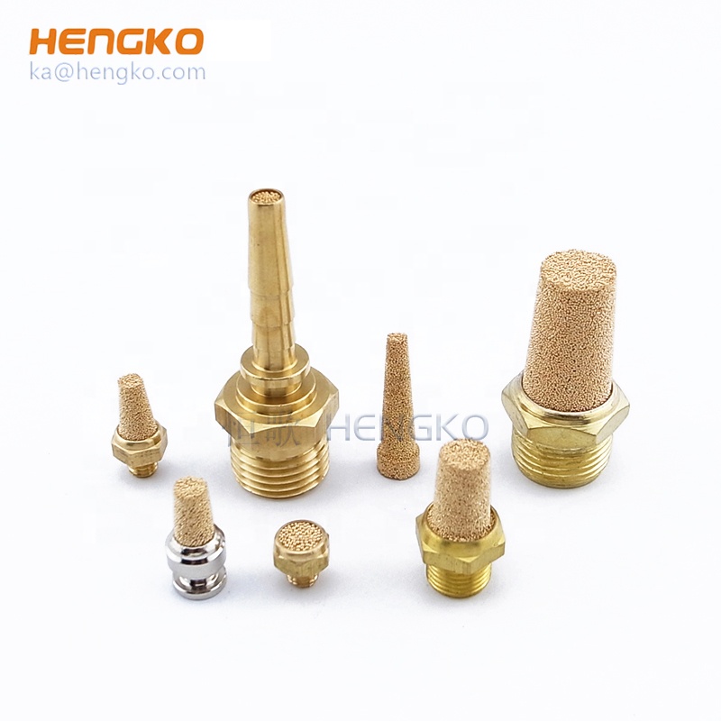 Pneumatic Sintered Bronze Powder Universal Micron Reduce Noise Exhaust Silencer Muffler