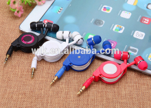 85cm retractable earphone high quality custom logo for promotional gits