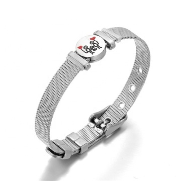 Yiwu Aceon Velle Stainless Steel Mesh Band DIY Slider Charm Bracelet