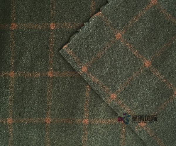 Check Wool Blend Fabric