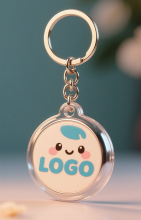 Customized plastic keychain design