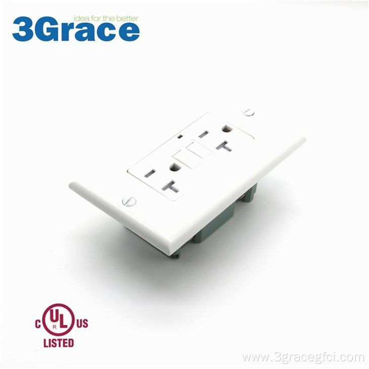 20 Amp White Regular GFCI white