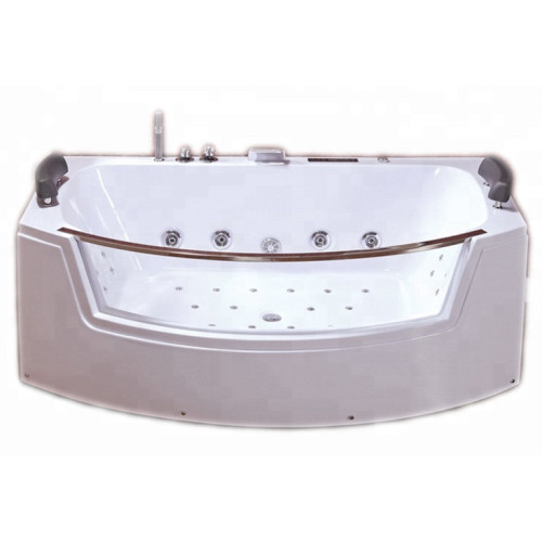 Massage Bath Spa Jetted Clear Glass Bathtubs with Led Light