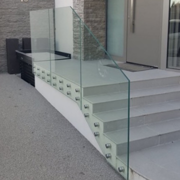 Stair column glass railing with CE