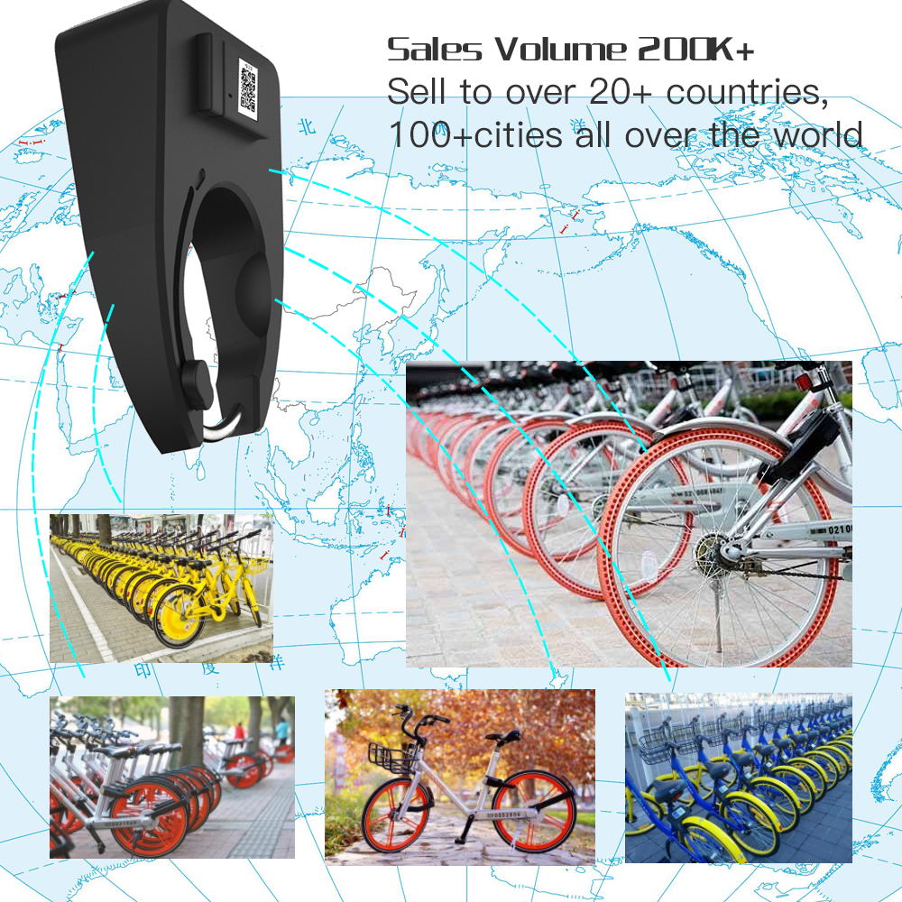 2G 4G GPS Real-time Tracker RFID card Sharing bicycle Smart Lock with Anti -theft Alarm