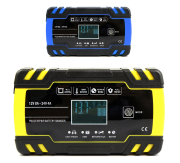 FOXSUR 12V 8A Electric Motorcycle Battery Charger - Travel-Convenient Onboard Charger